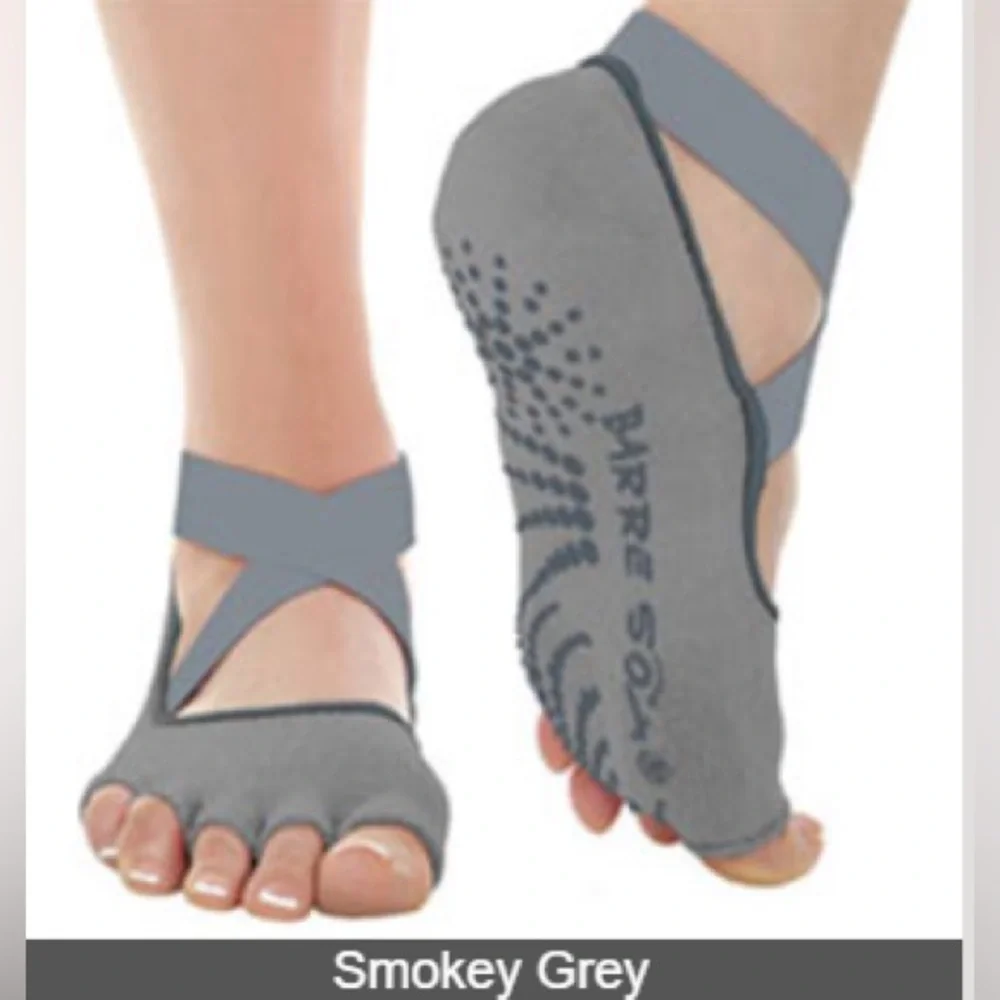 Barre Sox Grip Socks Color: Smokey Grey Ballerina
